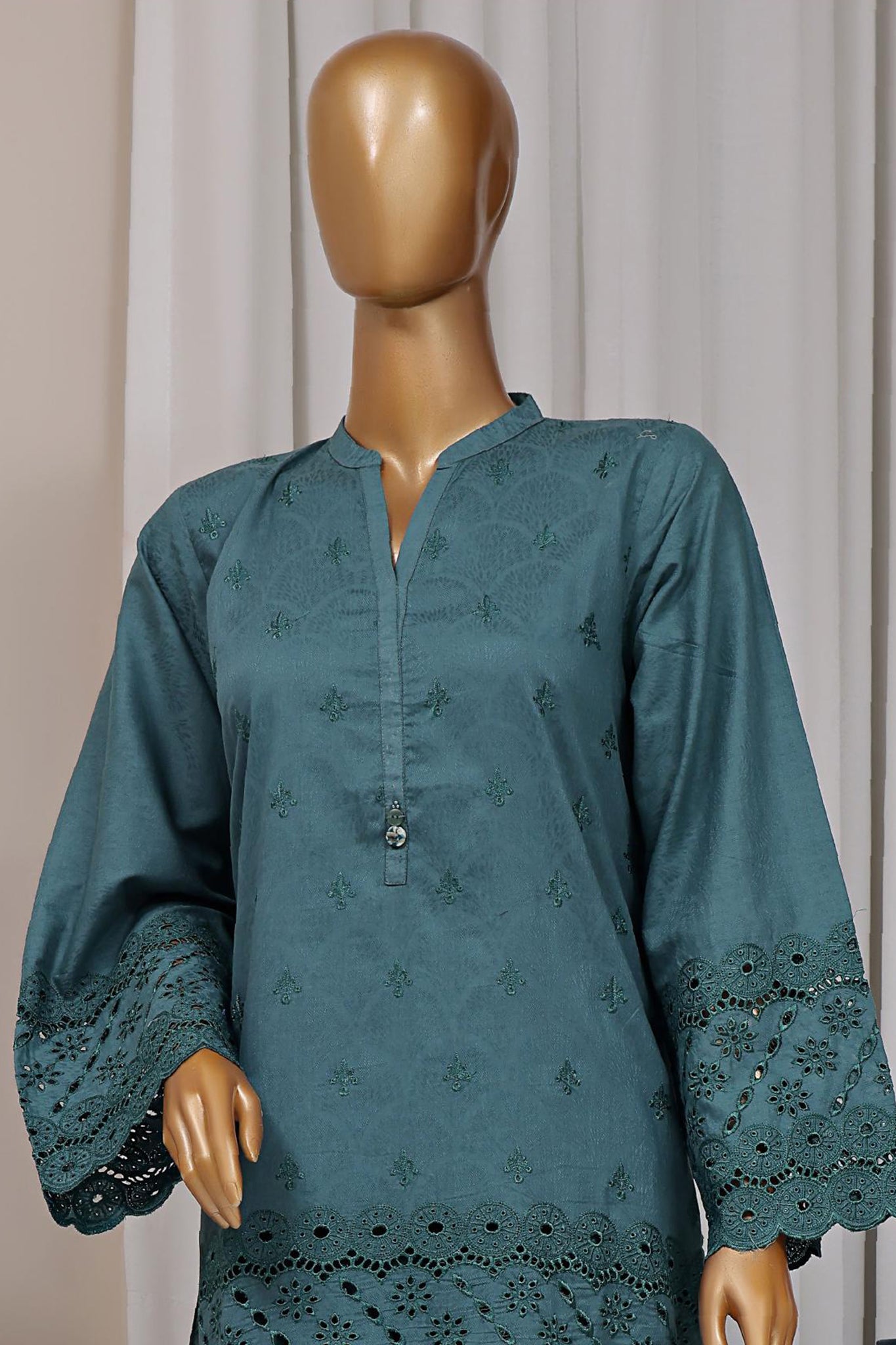 Estelle by Sada Bahar Stitched Co Ords Emb Jacquard Collection'2024-CK-Sea Green