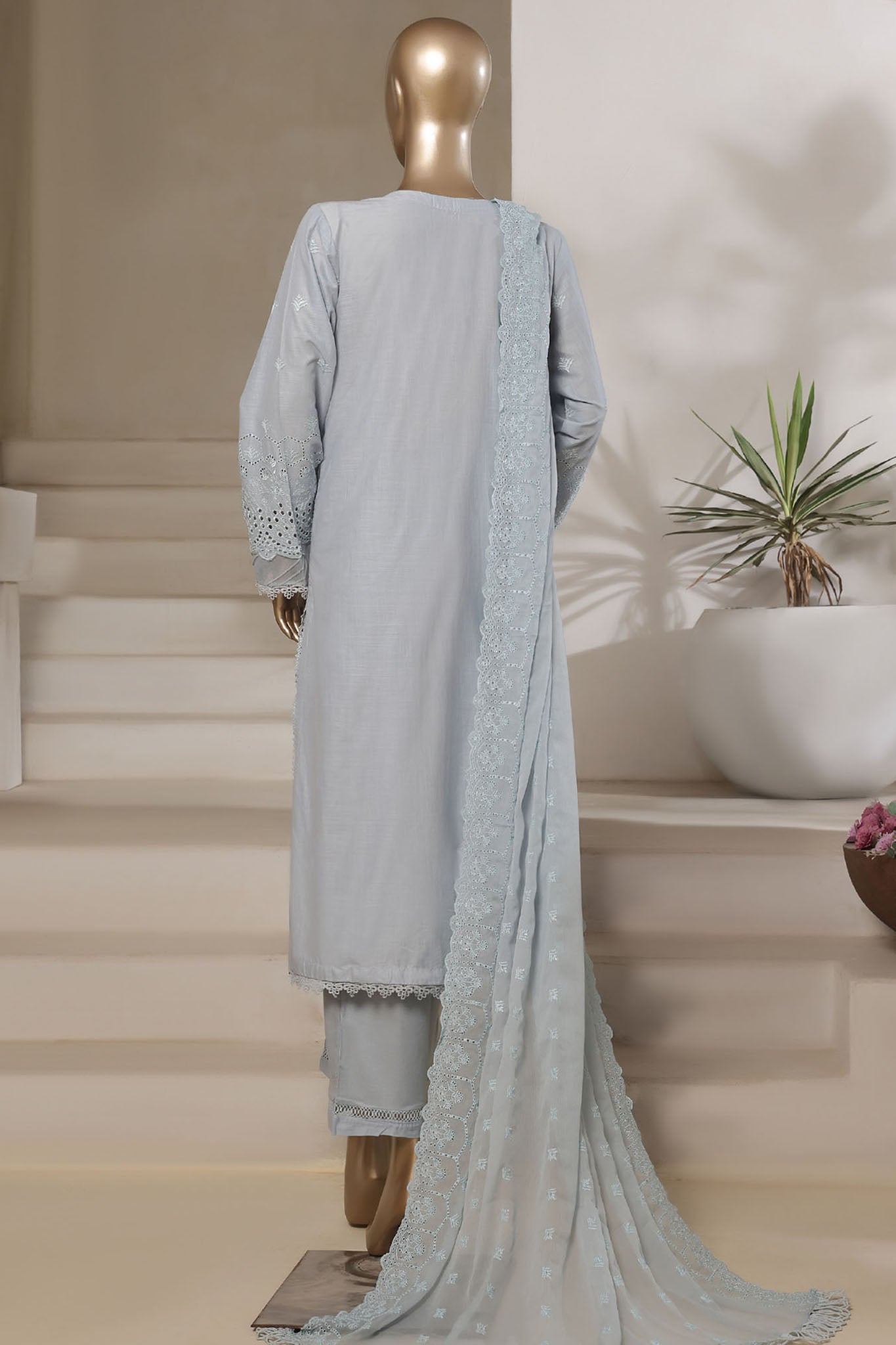 Sada Bahar Stitched 3 Piece Luxury Emb Chikankari Collection'2025-CK-SKY