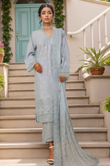 Sada Bahar Stitched 3 Piece Luxury Emb Chikankari Collection'2025-CK-SKY