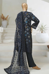 Sada Bahar Stitched 3 Piece Cutwork Chikankari Collection'2025-CKP-02-Black