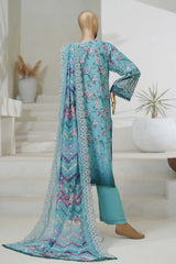 Sada Bahar Stitched 3 Piece Cutwork Chikankari Collection'2025-CKP-02-Ferozi