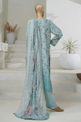 Sada Bahar Stitched 3 Piece Cutwork Chikankari Collection'2025-CKP-02-Sky