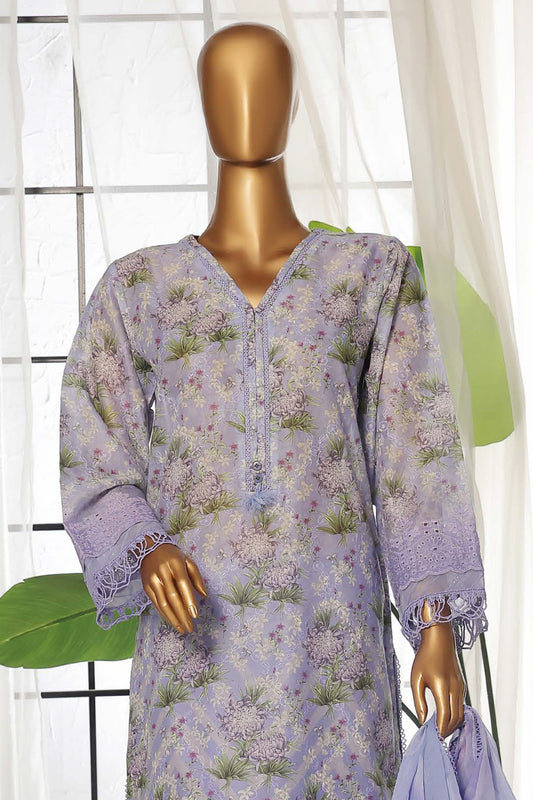 Sada Bahar Stitched 3 Piece Fusion Chikankari Collection'2025-CKP-Lilac