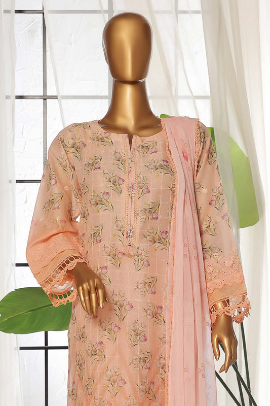 Sada Bahar Stitched 3 Piece Fusion Chikankari Collection'2025-CKP-Pink