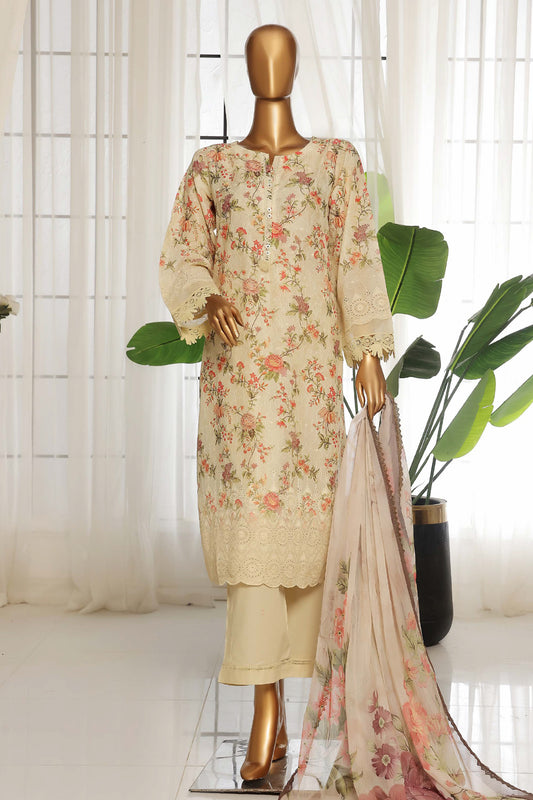 Sada Bahar Stitched 3 Piece Fusion Chikankari Collection'2025-CKP-Piyazi