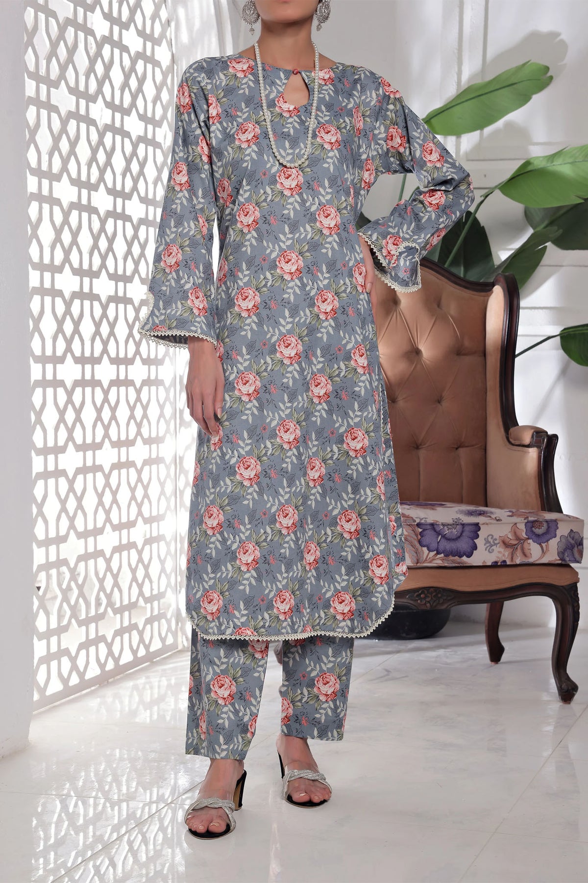 Florence By Pak Fabrics Stitched 2 Piece Digital Printed Lawn Collection'2025-CL-532