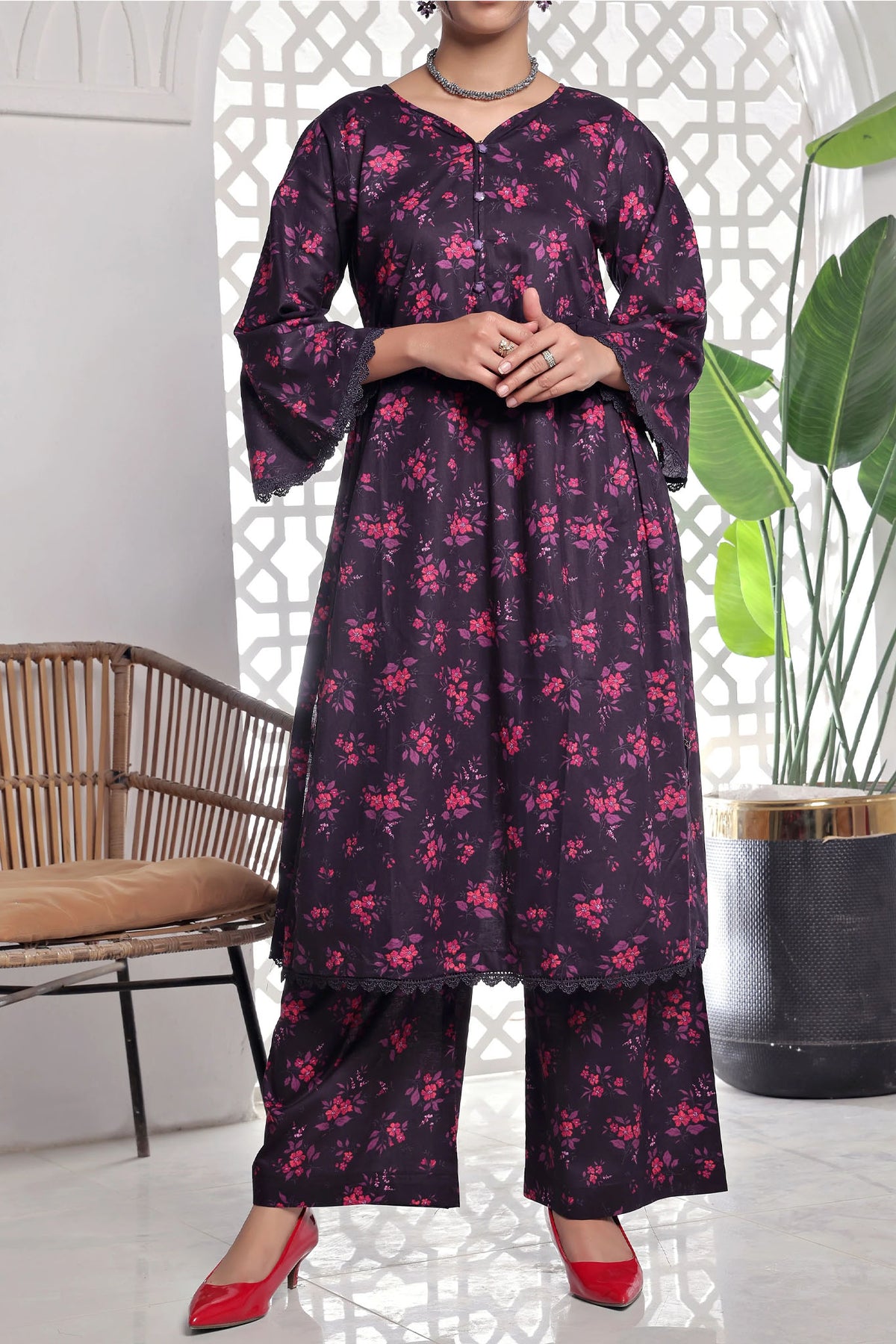 Florence By Pak Fabrics Stitched 2 Piece Digital Printed Lawn Collection'2025-CL-535
