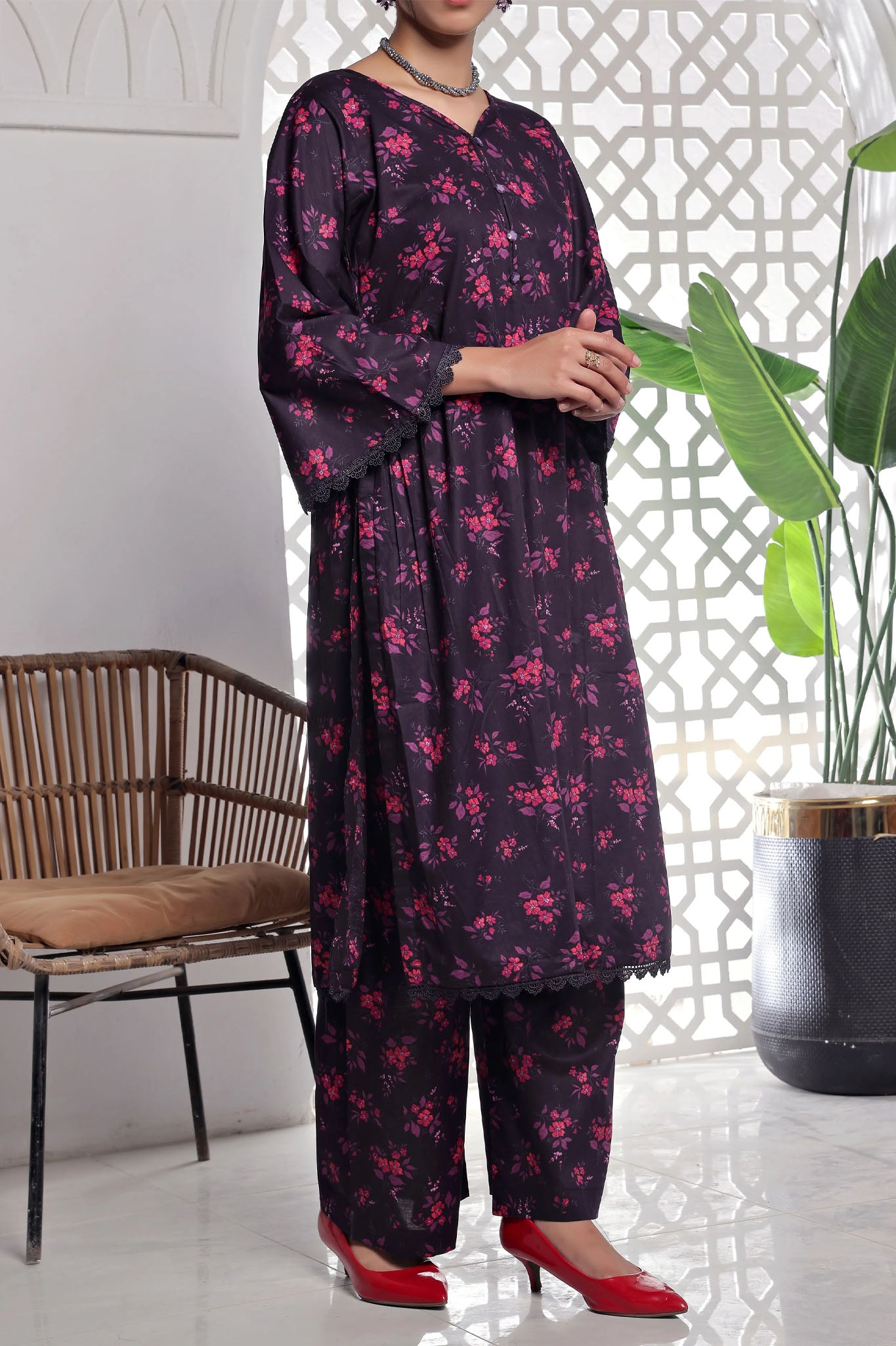 Florence By Pak Fabrics Stitched 2 Piece Digital Printed Lawn Collection'2025-CL-535