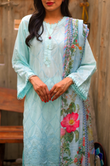 Chameli Studio Cool Breeze 3 Piece Unstitched Embroidered Cotton Lawn