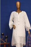 Luckhnovi kari by Bin Saeed Stitched 3 Piece Emb Lawn Collection'2023-CMSTF-018-White