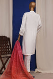 Luckhnovi kari by Bin Saeed Stitched 3 Piece Emb Lawn Collection'2023-CMSTF-020-White