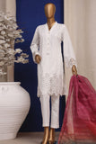 Luckhnovi kari by Bin Saeed Stitched 3 Piece Emb Lawn Collection'2023-CMSTF-022-A-White