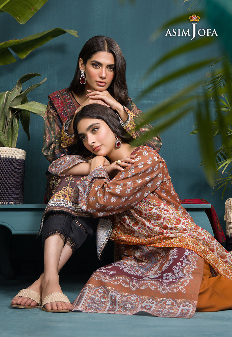Asim Jofa Gul Rung Pret Collection Ajgr-17 Printed Swiss Lawn 3 Pcs
