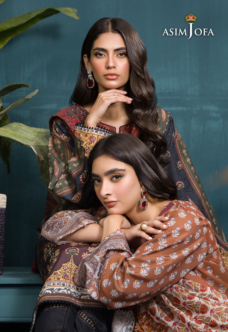 Asim Jofa Gul Rung Pret Collection Ajgr-17 Printed Swiss Lawn 3 Pcs