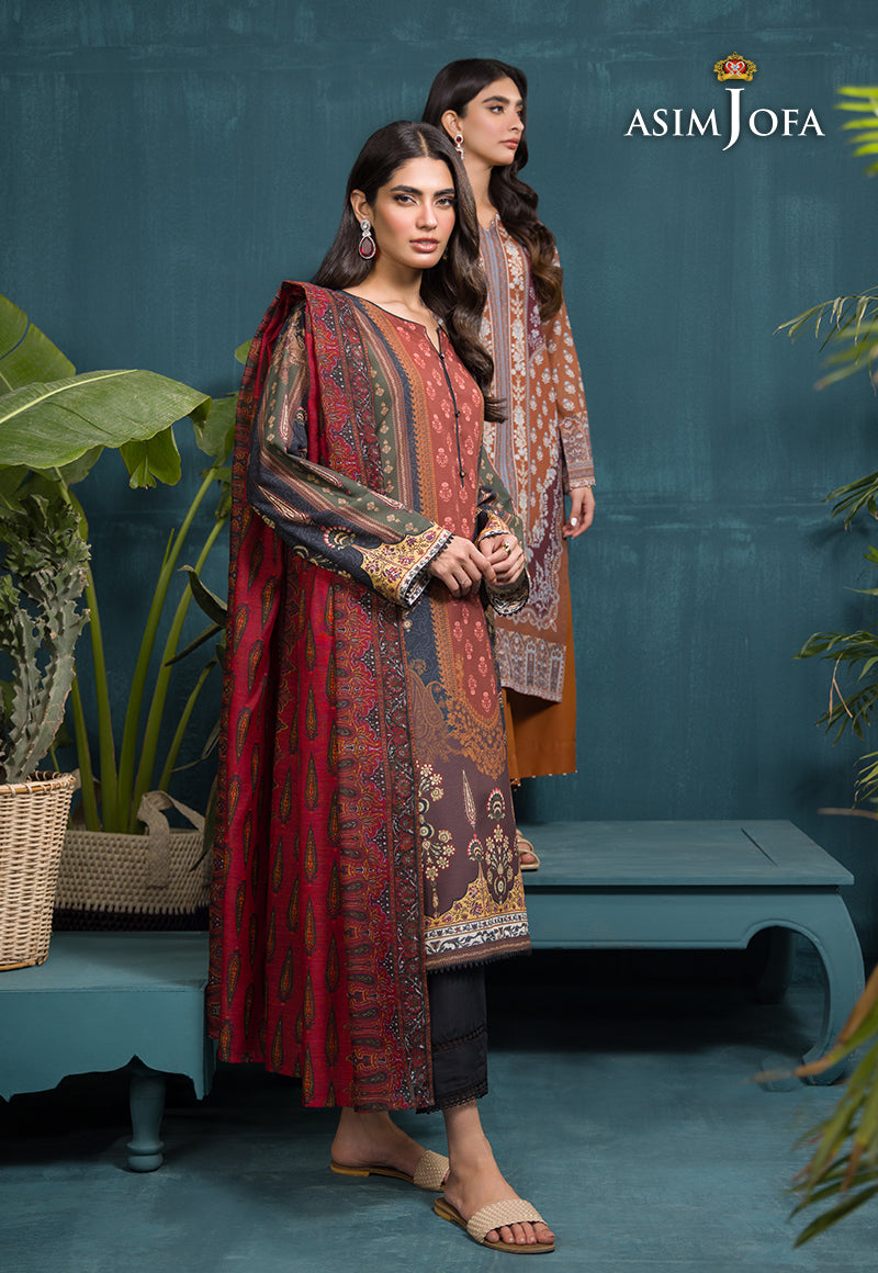 Asim Jofa Gul Rung Pret Collection Ajgr-17 Printed Swiss Lawn 3 Pcs