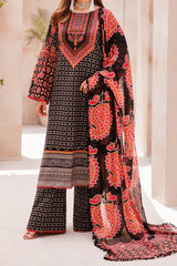 C Prints By Charizma Unstitched 3 Piece Printed Lawn Vol-07 Black Edition Collection'2024-CP4-58