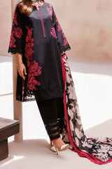 C Prints By Charizma Unstitched 3 Piece Printed Lawn Vol-07 Black Edition Collection'2024-CP4-59