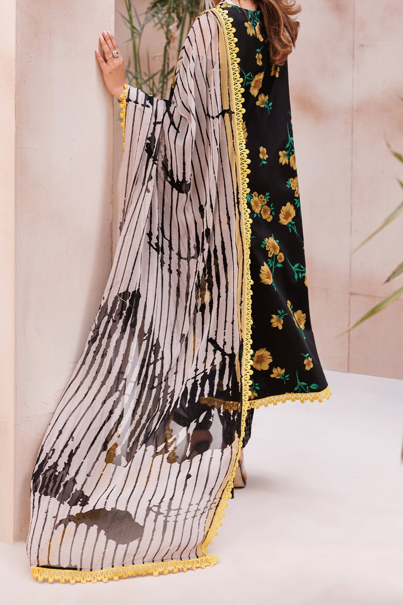 C Prints By Charizma Unstitched 3 Piece Printed Lawn Vol-07 Black Edition Collection'2024-CP4-62