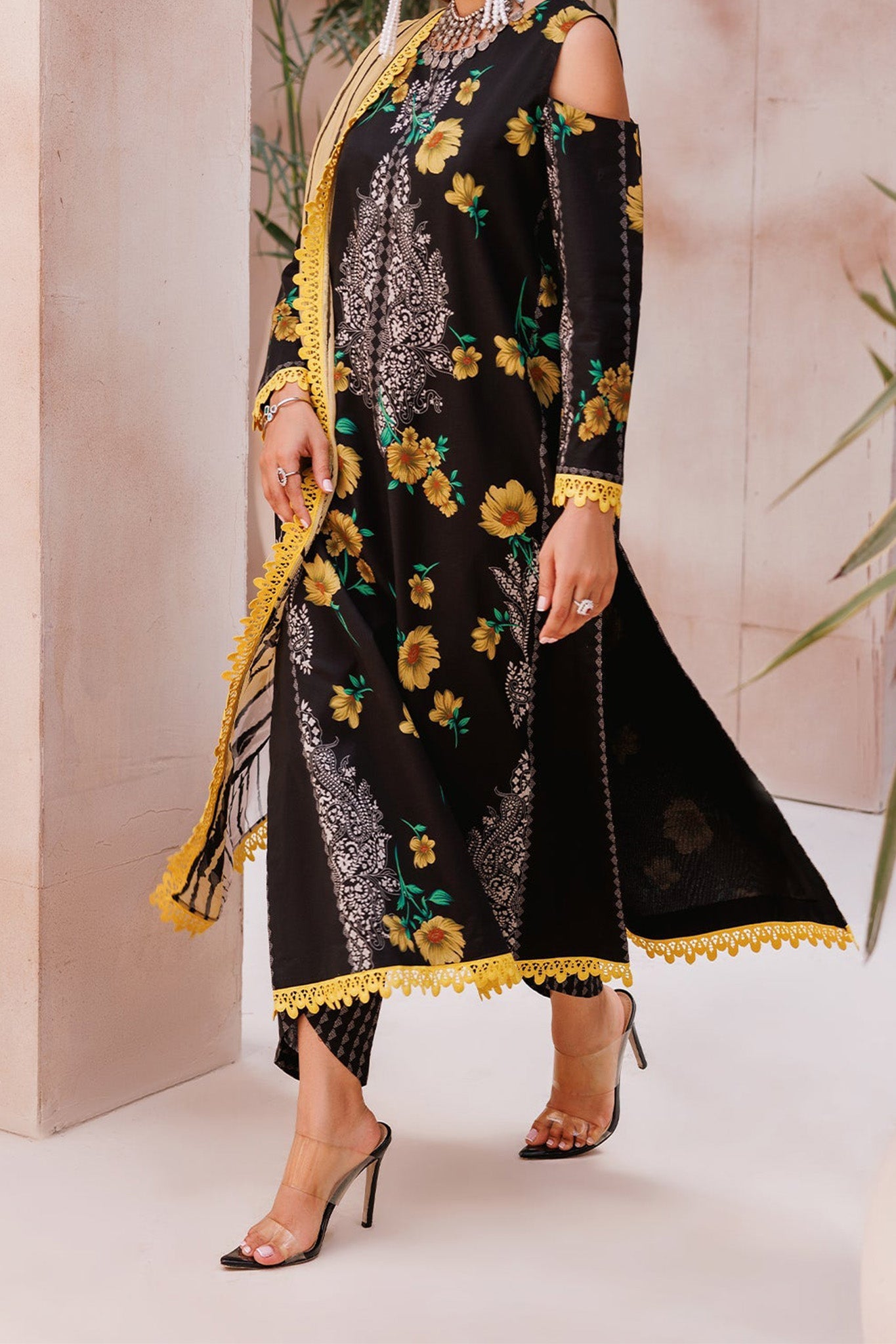 C Prints By Charizma Unstitched 3 Piece Printed Lawn Vol-07 Black Edition Collection'2024-CP4-62