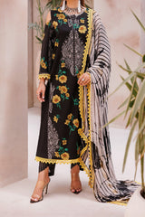 C Prints By Charizma Unstitched 3 Piece Printed Lawn Vol-07 Black Edition Collection'2024-CP4-62