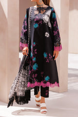 C Prints By Charizma Unstitched 3 Piece Printed Lawn Vol-07 Black Edition Collection'2024-CP4-63