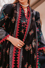 C Prints By Charizma Unstitched 3 Piece Printed Lawn Vol-07 Black Edition Collection'2024-CP4-65