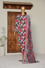 Sumi Stitched 3 Piece Embroidered & Printed Suit-CPE-01-Red