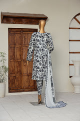 Sumi Stitched 3 Piece Embroidered & Printed Suit-CPE-03-Grey