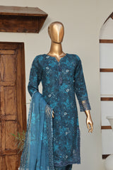 Sumi Stitched 3 Piece Embroidered & Printed Suit-CPE-04-Zinc