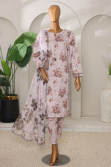 Sumi Stitched 3 Piece Intermix Printed Cambric Collection'2025-CPl-06-Coffee