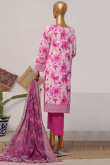 Printkari By HZ Stitched 3 Piece Emb Slub Cambric Collection'2024-CPK-809