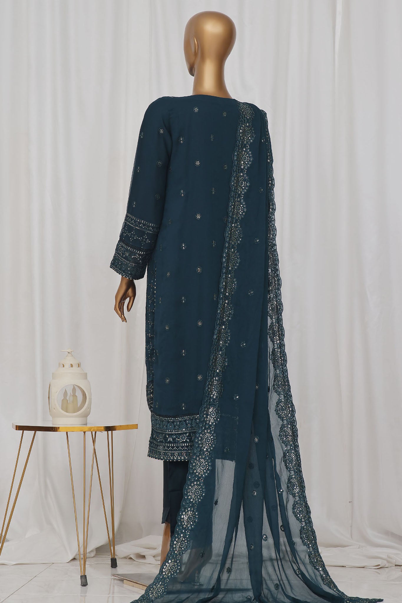 Afsany By Sada Bahar Stitched 3 Piece Luxury Formals Chiffon Vol-10 Collection'2024-CR-03-Teal