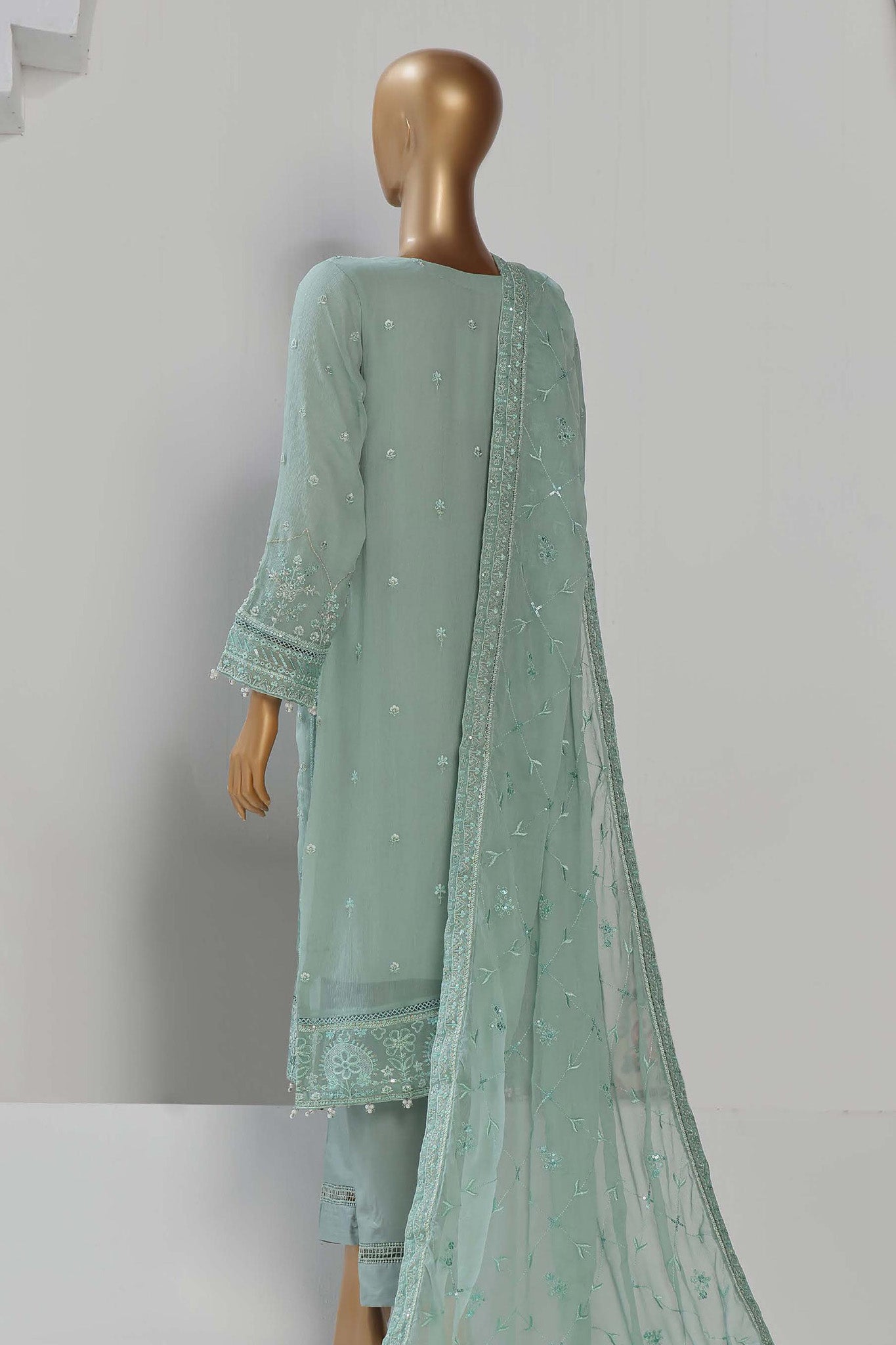 Afsany By Sada Bahar Stitched 3 Piece Luxury Formals Chiffon Vol-08 Collection'2024-CR-13-Mint