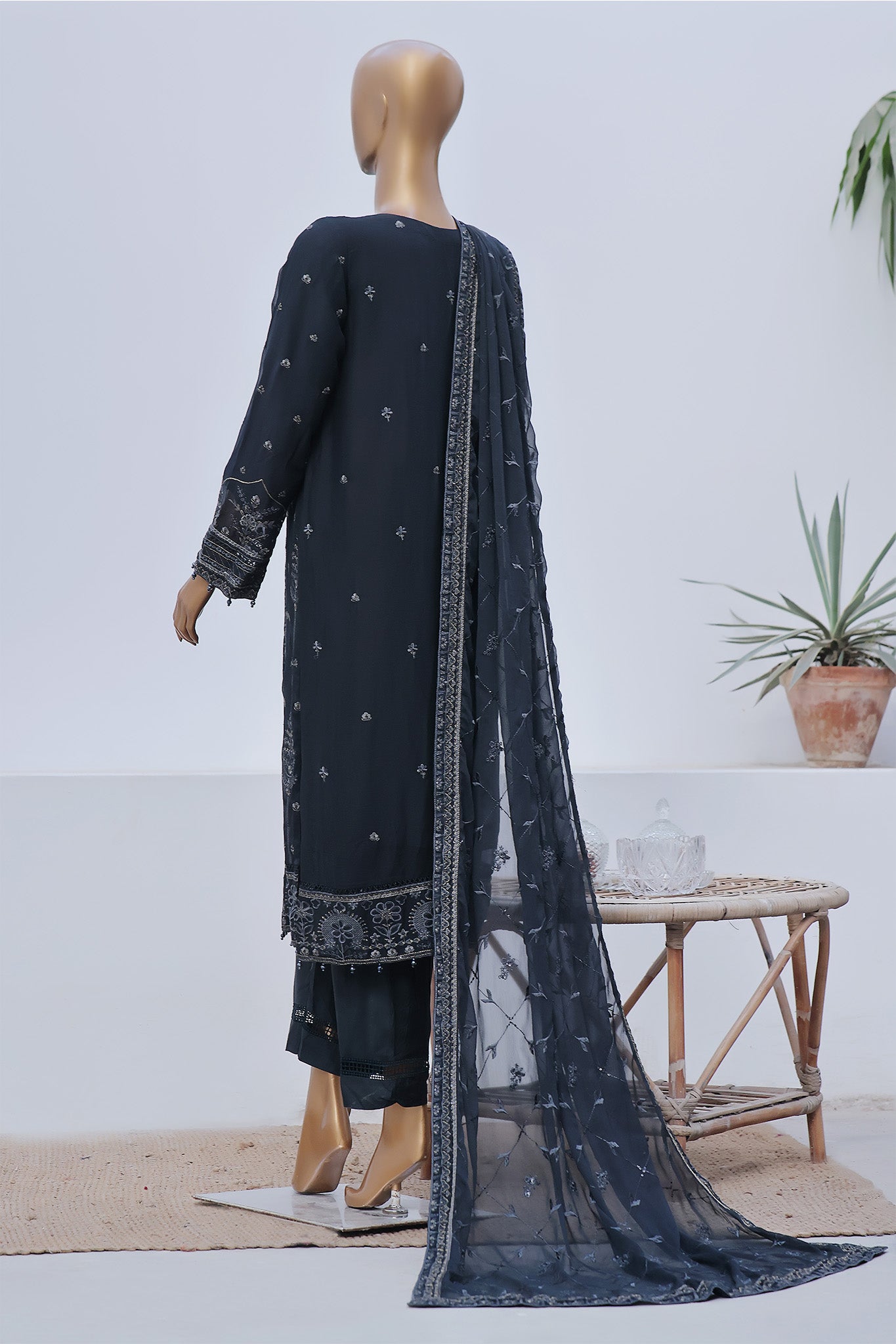 Afsany By Sada Bahar Stitched 3 Piece Luxury Formals Chiffon Vol-09 Collection'2024-CR-13-Teal