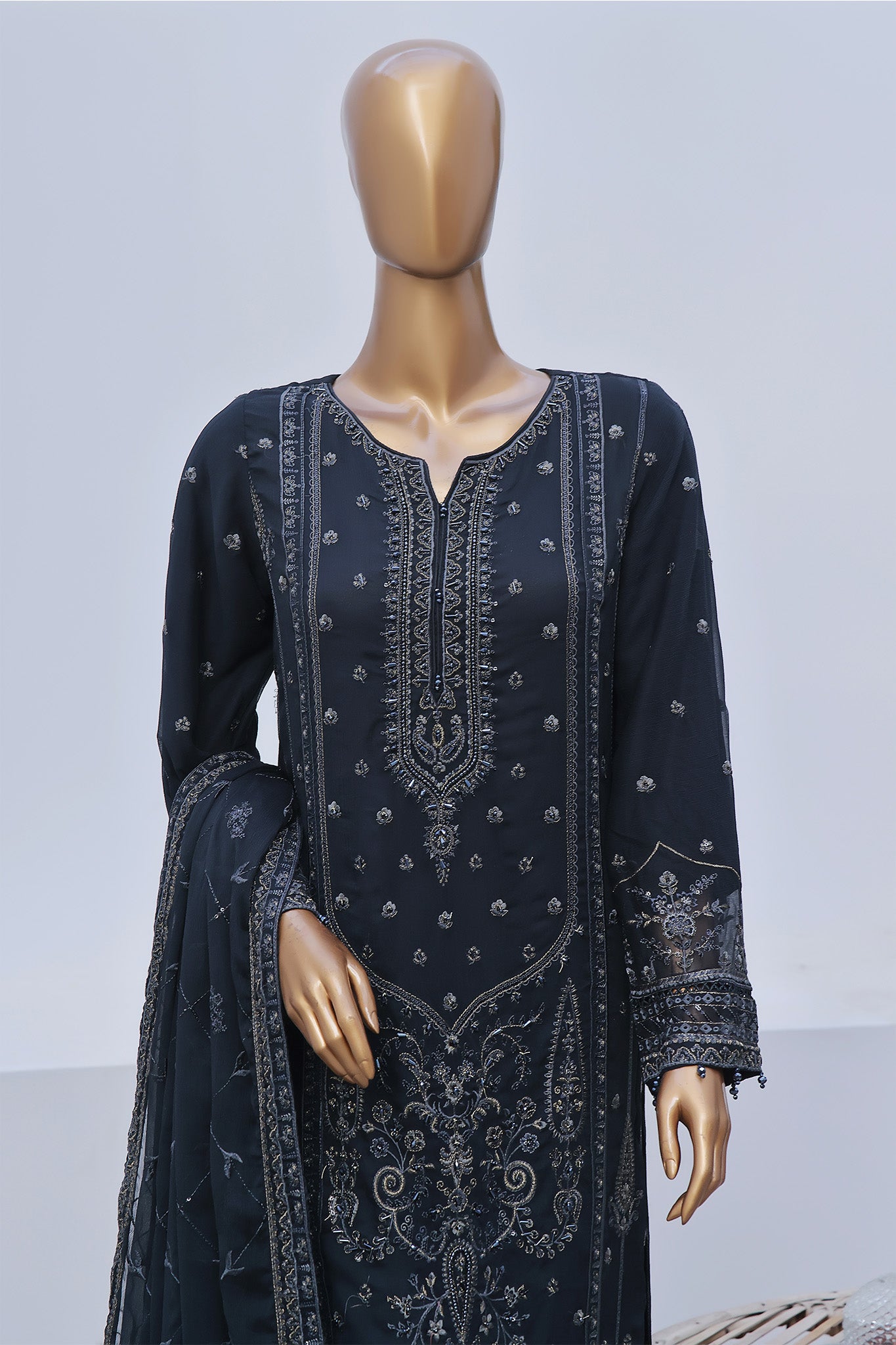 Afsany By Sada Bahar Stitched 3 Piece Luxury Formals Chiffon Vol-09 Collection'2024-CR-13-Teal