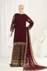 Afsany By Sada Bahar Stitched 3 Piece Luxury Chiffon Vol-03 Suit-CR-34-Maroon