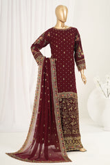 Afsany By Sada Bahar Stitched 3 Piece Luxury Chiffon Vol-03 Suit-CR-34-Maroon