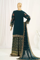 Afsany By Sada Bahar Stitched 3 Piece Luxury Chiffon Vol-03 Suit-CR-34-Teal