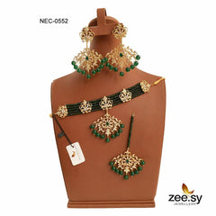 CRYSTAL NECKLACE-0552 Crystal Green - Zeesy Jewellery