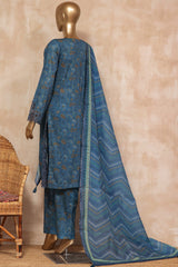 Sada Bahar Stitched 3 Piece Cutwork Emb Lawn Collection'2023-CW-3688-Blue