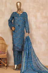 Sada Bahar Stitched 3 Piece Cutwork Emb Lawn Collection'2023-CW-3688-Blue