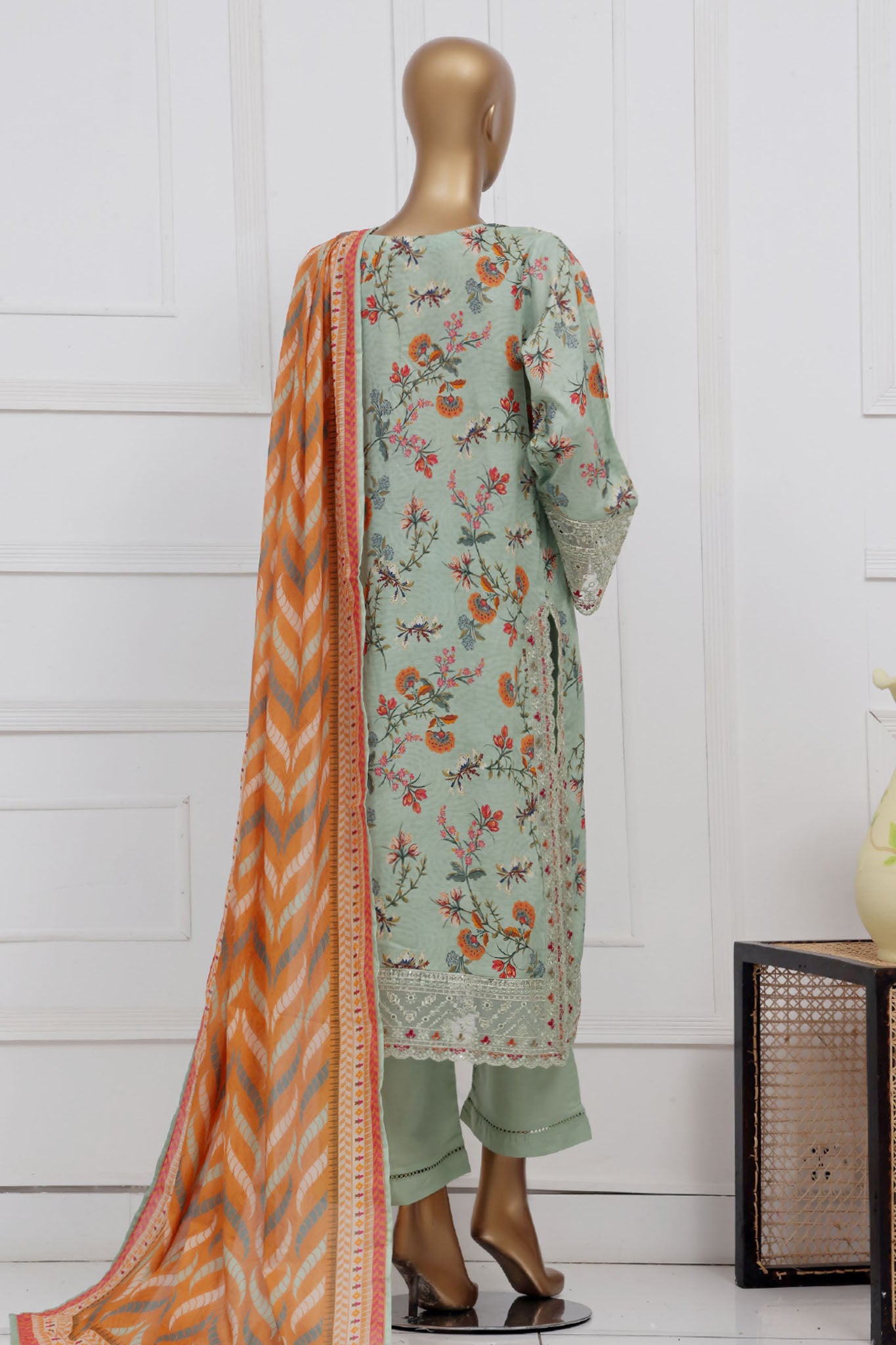 Raya By Sada Bahar Stitched 3 Piece Festive Emb Lawn Vol-02 Collection'2025-CW-4013-Pista