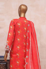 Sada Bahar Mid Summer Pret Embroidered Cutwork Collection'2023-CW-5693-Red