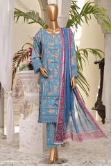 Rania By Sada Bahar Stitched 3 Piece Luxury Lawn Lacework Cutwork Collection'2024-CW-7538-Blue