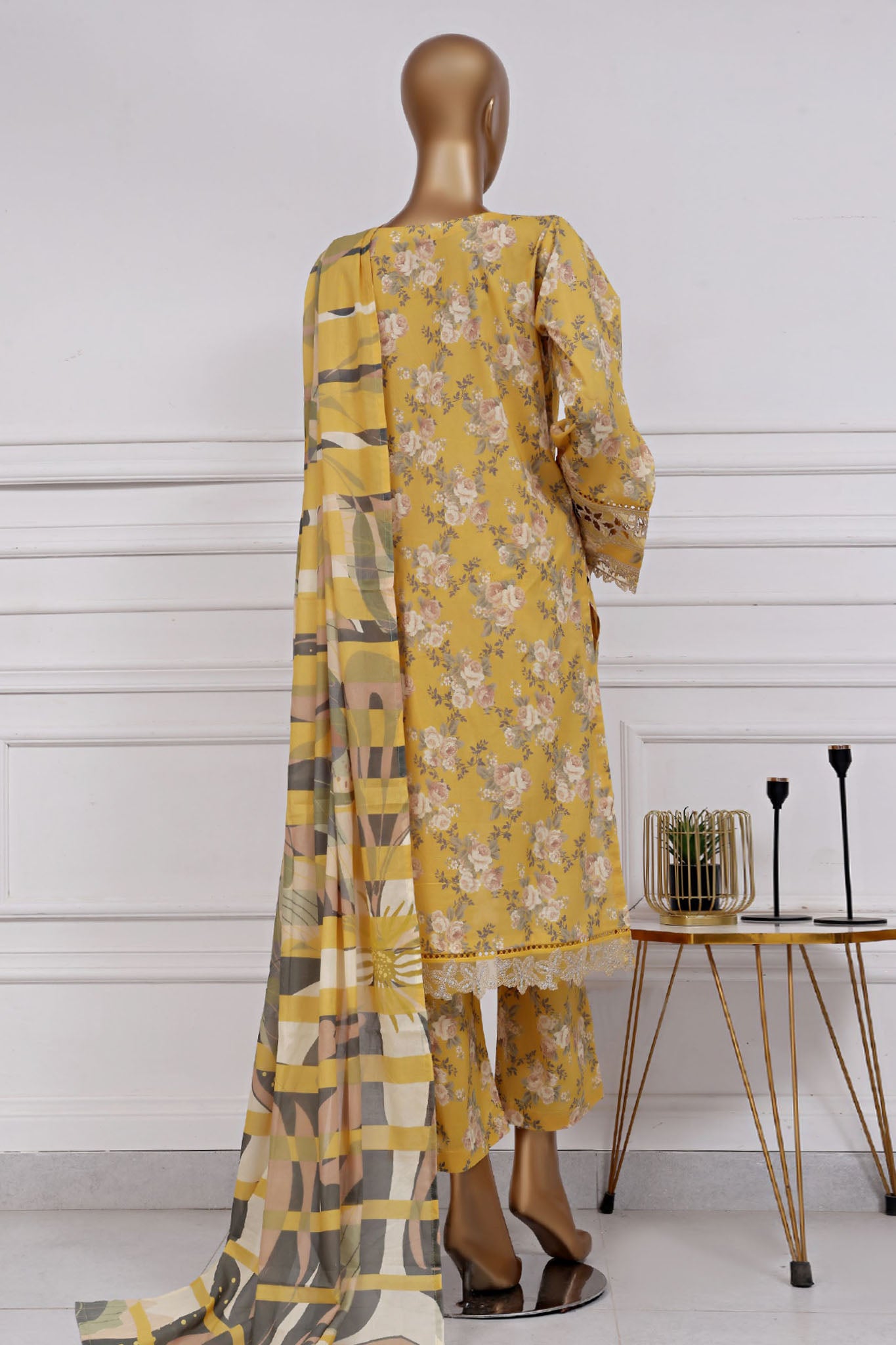 Raya By Sada Bahar Stitched 3 Piece Festive Emb Lawn Vol-02 Collection'2025-CW-82-Yellow
