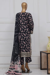 Raya By Sada Bahar Stitched 3 Piece Festive Emb Lawn Vol-02 Collection'2025-CW-85-Black