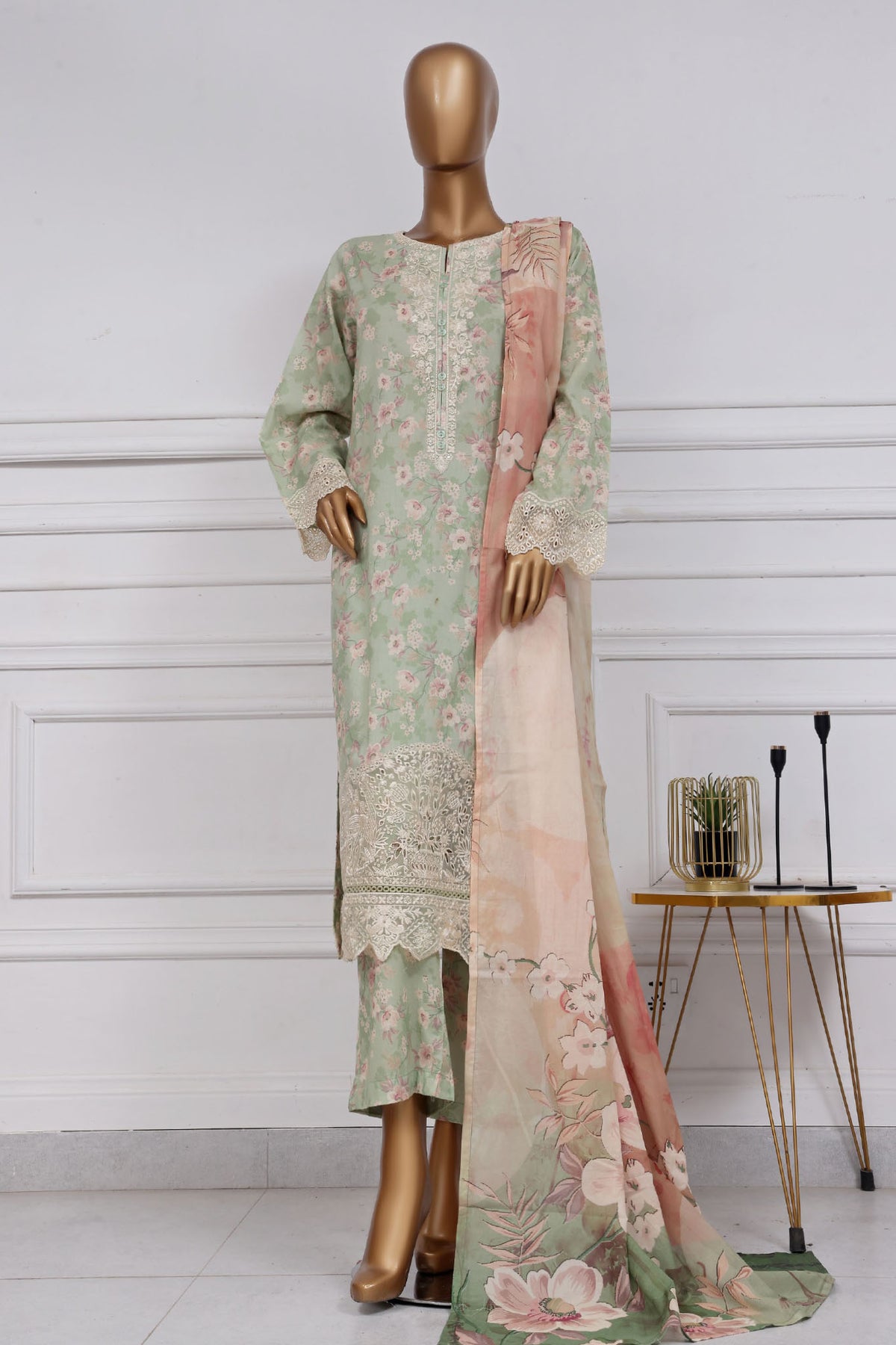 Raya By Sada Bahar Stitched 3 Piece Festive Emb Lawn Vol-02 Collection'2025-CW-86-Pista