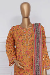 Raya By Sada Bahar Stitched 3 Piece Festive Emb Lawn Collection-CW-D-3979-Mustard