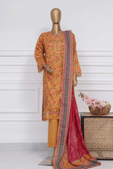 Raya By Sada Bahar Stitched 3 Piece Festive Emb Lawn Collection-CW-D-3979-Mustard