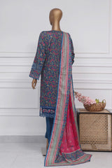 Raya By Sada Bahar Stitched 3 Piece Festive Emb Lawn Collection-CW-D-3983-Blue